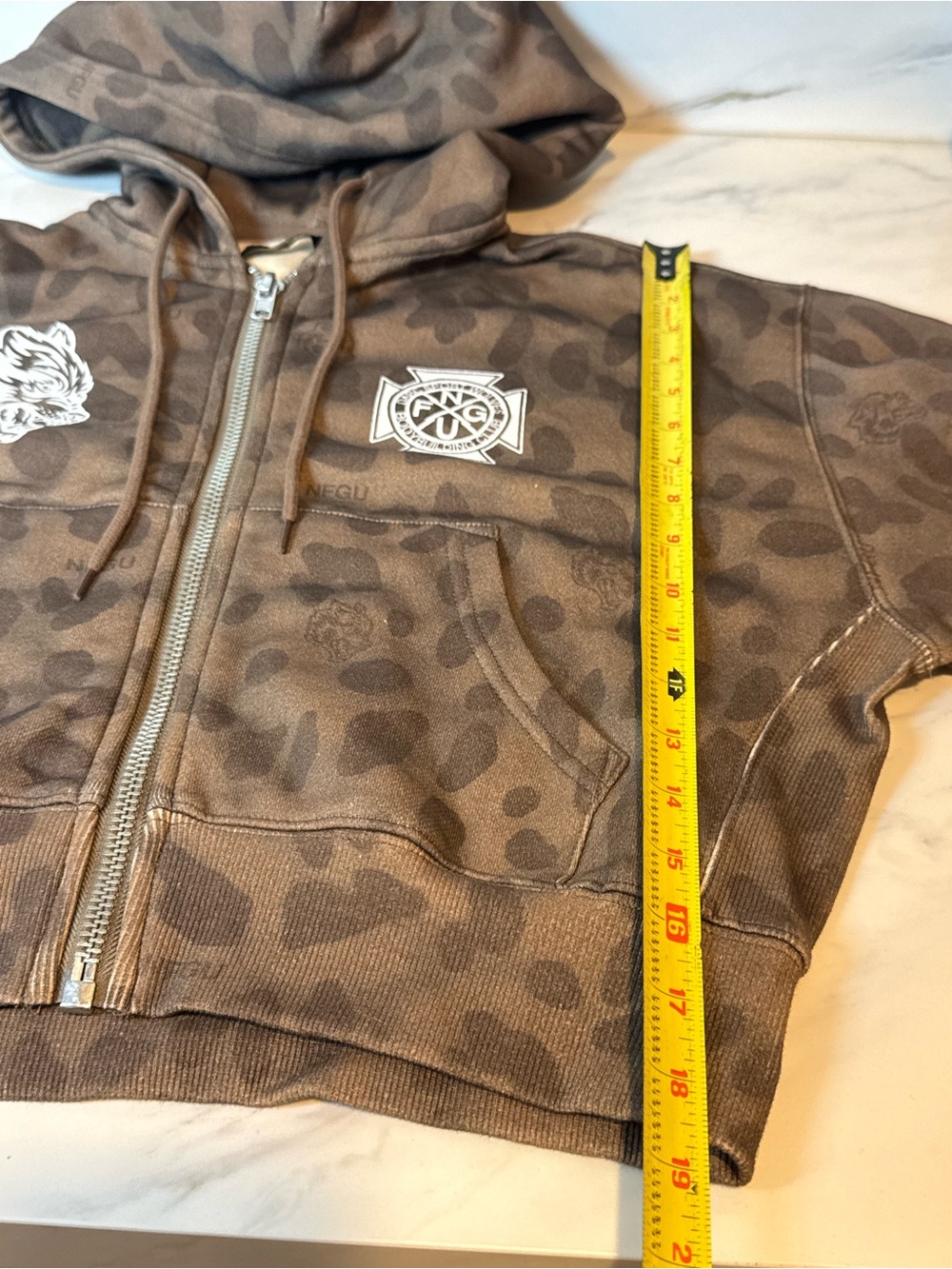 Darc sport she cheetah brown cropped jacket - Picture 4 of 8